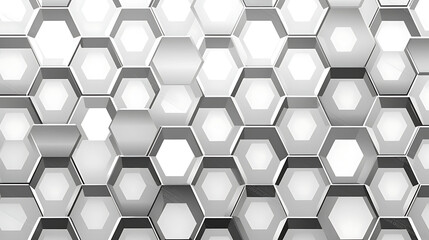 Digital hex grid pattern with subtle random curvature in each cell, elegant monochromatic finish and high-contrast detailing