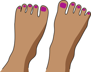 Woman foot with painted toenail. Pedicure care and hygiene concept. Summer holiday foot fashion. Relaxation and beauty design.
