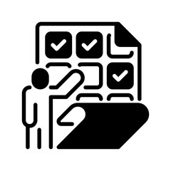 Task Delegation line icon. linear style sign for mobile concept and web design. Outline vector icon. Symbol, logo illustration. Vector graphic