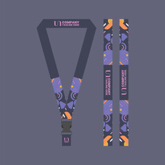 Corporate ID card lanyard with modern design