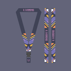 Corporate ID card lanyard with modern design