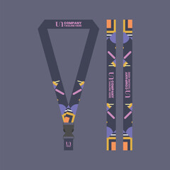 Corporate ID card lanyard with modern design