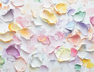 Abstract colorful palette knife painting