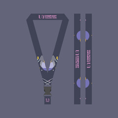 Corporate ID card lanyard with modern design