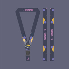 Corporate ID card lanyard with modern design