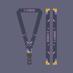 Corporate ID card lanyard with modern design