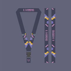 Corporate ID card lanyard with modern design