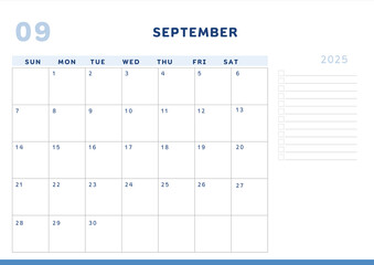  Calendar 2025 Planner A4 Document - sept 2025