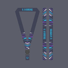 Corporate ID card lanyard with modern design