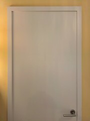 Minimalist Modern White Interior Door with Frame and Handle