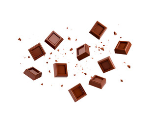 chocolate falling and splashing cut out on transparent png