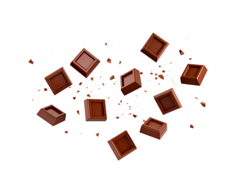 chocolate falling and splashing cut out on transparent png