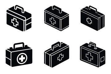 First Aid Kit Icons  A Collection of Medical Emergency Kit Illustrations