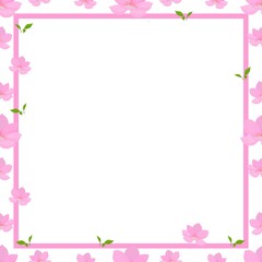 pink flower frame