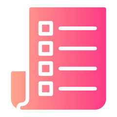 Obraz premium list gradient icon