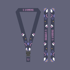 Corporate ID card lanyard with modern design