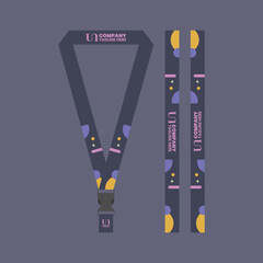 Corporate ID card lanyard with modern design