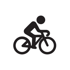 Obraz premium Simple and unique bicycle icon suitable for educational books or websites about cycling sports