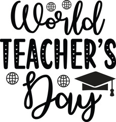 World Teachers' Day Typography Design