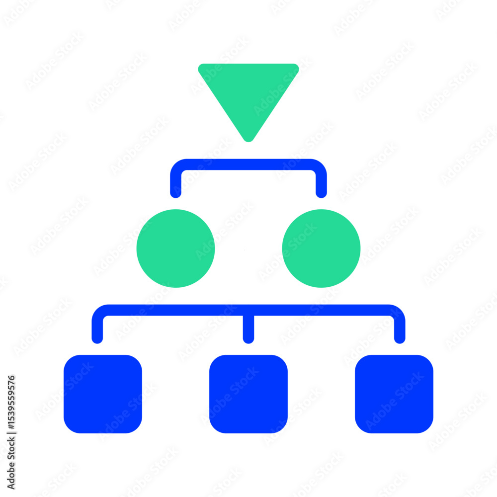 Poster team hierarchy line icon. linear style sign for mobile concept and web design. outline vector icon. 