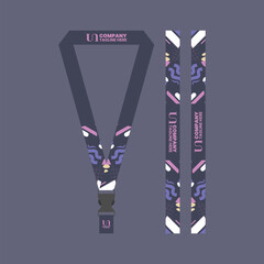 Corporate ID card lanyard with modern design
