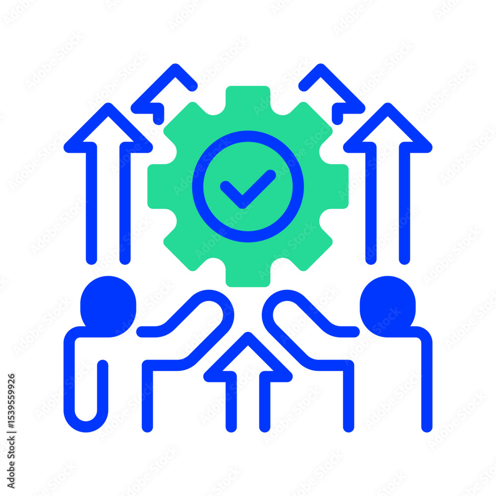Poster efficiency and optimization line icon. linear style sign for mobile concept and web design. outline 