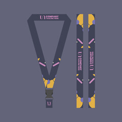 Corporate ID card lanyard with modern design
