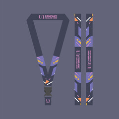 Corporate ID card lanyard with modern design