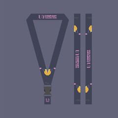 Corporate ID card lanyard with modern design