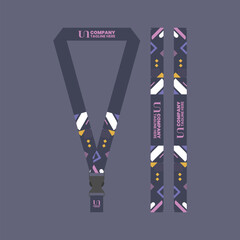 Corporate ID card lanyard with modern design