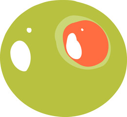 Olive Illustration, Cute Green Fruit Clipart, Mediterranean Food Element 

