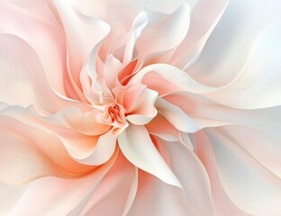 Abstract swirling rose, soft pastel colors