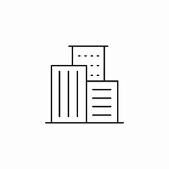 city skyline icon sign vector