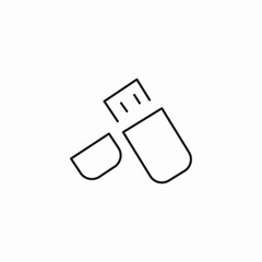 flash disc hard drive icon sign vector