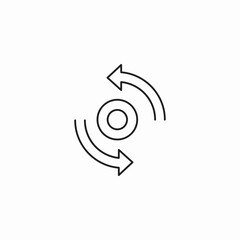 rotation arrows icon sign vector