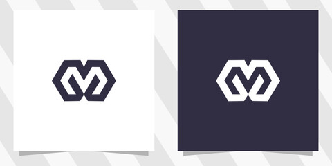 letter m logo design vector