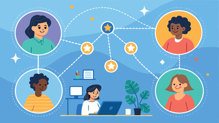 Inclusive Vector Art of Remote Team Building Games  