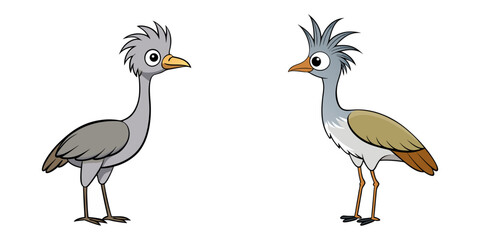Fototapeta premium Set of cartoon bird vector illustration design