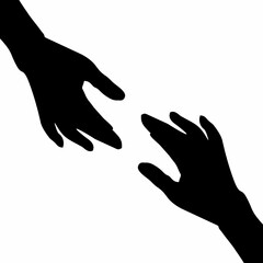 Mengulurkan Tangan Simbol Koneksi dan Dukungan
