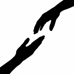 Mengulurkan Tangan Simbol Koneksi dan Dukungan