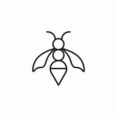 bee honey insect icon sign vector