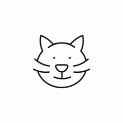simple cat face icon sign vector