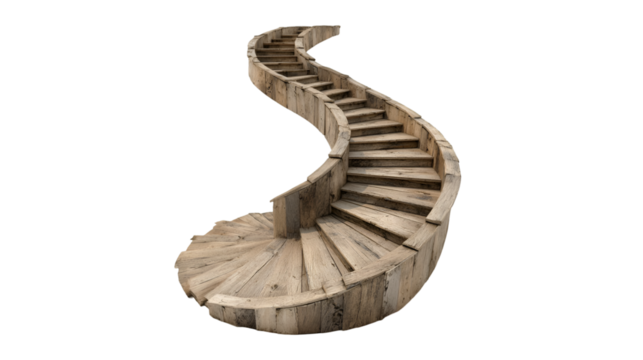 Wooden Spiral Staircase Rustic Design Home Decor