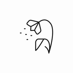 sneezing flower pollen icon sign vector