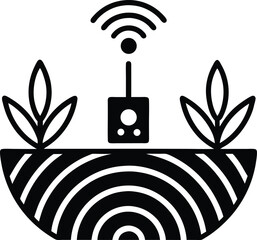 Smart farming technology connecting soil Silhouette data with wireless internet of things