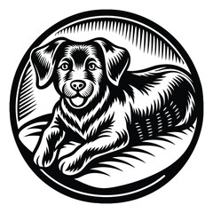 Dachshund dog silhouette vector