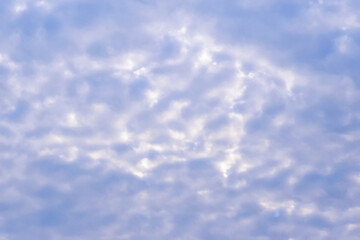 Sky and fluffy clouds