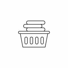 laundry basket icon sign vector
