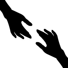Mengulurkan Tangan Simbol Koneksi dan Dukungan