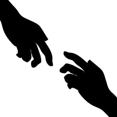 Mengulurkan Tangan Simbol Koneksi dan Dukungan